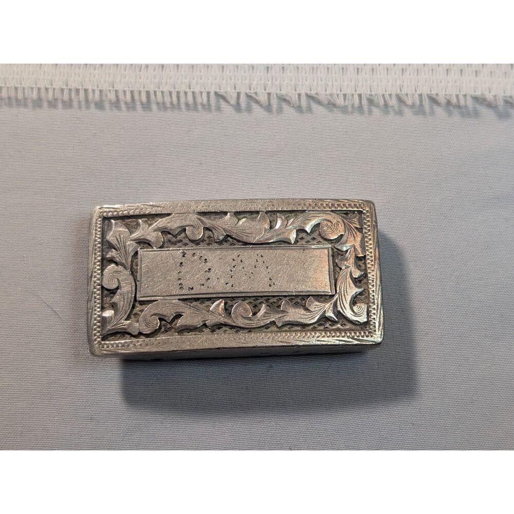 Vintage Plafina Mexico Sterling Silver Western Belt Buckle 27g